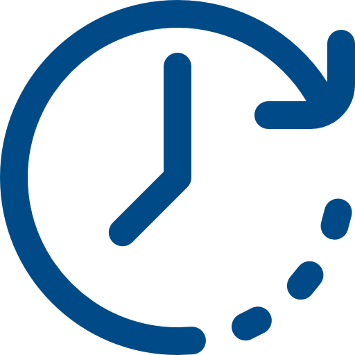 Icon blaue Uhr