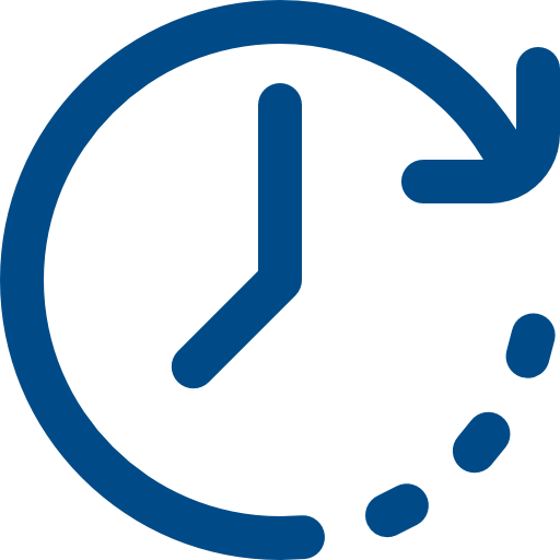 Icon blaue Uhr