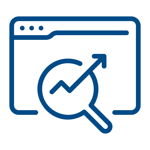 Icon Analyselupe Seo Vorteile bei Barrierefreiheit