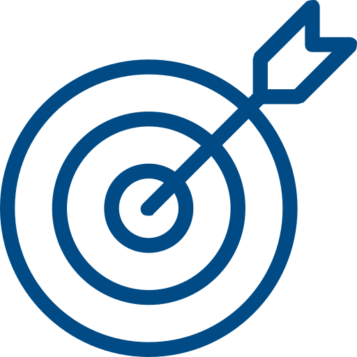 Icon blaue Zielscheibe