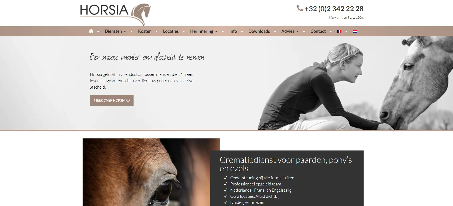 Horsia BE Crematie voor u Paard in Belgie